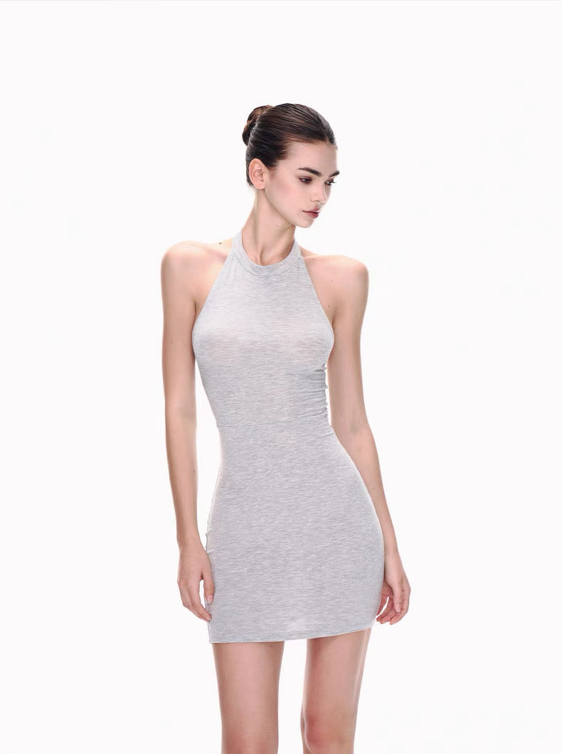 Backless Halter Bodycon Mini Dress